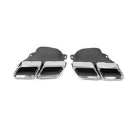 Embout D'éChappement Embouts De Silencieux D'échappement Pour Benz Pour C63 W205 C200 C300 C180 C260 2015-2018 Buse Pot Quadruple Sifflet D'éChappement(Silver A)