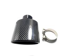 Embout d'échappement Embouts D'échappement Ovales Inclinés Carbone Embout D'échappement Silencieux Brillant Pour Tuyaux D'échappement Universels Carbone Garnitures Embouts d'échappement(ID 76-OD 115)