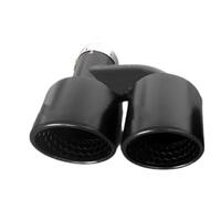 Embout d'échappement Embouts D'échappement Universels En Nid D'abeille Noir Mat Acier Inoxydable Double Sortie 60MM 63mm Pour GTI MK7 Pour Golf7 1 Pièce Tuyaux d'échappement(L in63-out89)