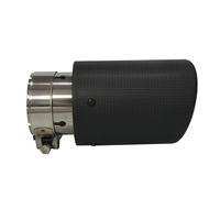 Embout D'Échappement Embouts Silencieux D'échappement En Acier Inoxydable Mat 3K Fibre Carbone Pour Système Voiture Échappement Gorge(63 Inlet 76 Outlet)