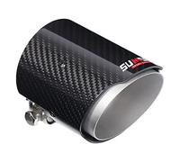 Embout d'échappement en Fiber de carbone, tuyau de gorge droit, entrée 2,9 pouces, sortie unique 3,5 pouces, universel pour voiture