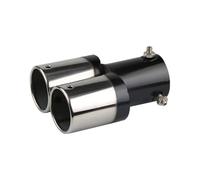 Embout D'échappement Fournitures Universelles De Modification D'échappement D'acier Inoxydable Double Tuyau Gorge Queue Bleue Grillée Par Un À Deux Voiture(A)