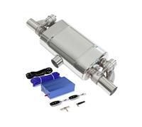 Embout D'échappement Kit De Silencieux À Valve Centrale, Double Sortie, Système D'échappement Avec Télécommande, Valve À Vide De Style T Silencieux(51mm inlet outlet)