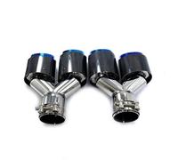 Embout d'échappement Lot De 2 Embouts Silencieux D'échappement Universels Bleus Gauche Et Droit Pour Série 3 W222 E70 Tuyaux d'échappement(67MM IN-89MM OUT)