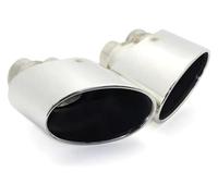 Embout d'échappement Ovale Double intérieur pour RS3 RS4 RS4 RS5 RS6 S3 S4 S5 S6 (argenté)