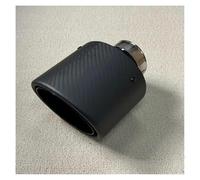 Embout D'échappement Ovale Incliné En Fibre Carbone Mat 1 Pièce Système Silencieux Universel En Acier Inoxydable Silencieux D'Échappement(57MM IN 105MM OUT)