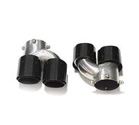 Embout d'échappement Paire D'embouts D'échappement En Fibre De Carbone Pour BMW G22 G23 M440i 2021-2022, Système D'échappement Double Embout Silencieux Simulateur Sifflet(Carbon Fiber B)