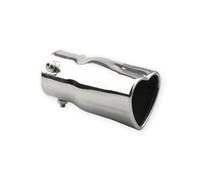 Embout D'Échappement Pièces Voiture En Forme Cœur Accessoires Style 2,5 Pouces Acier Inoxydable Argenté Coloré Embouts D'échappement Silencieux Tuyau Tuyaux Queue Voiture(Silver straight)