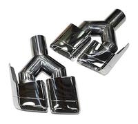 Embout D'echappement Pour Benz Pour Classe E Pour CLS W212 W218 E63 Tuyau D'échappement Pointe Silencieux Quatre Sorties Rectangulaire(Y Silvre)