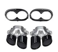 Embout D'échappement Pour Benz Pour W177 A35 C118 CLA35 X247 GLB35 A45S 2020+ Silencieux De Pare-chocs Arrière Embout De Tuyau D'échappement Embouts D'éChappement(Black Set A)