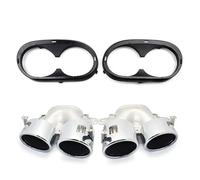 Embout D'échappement Pour Benz Pour W177 A35 C118 CLA35 X247 GLB35 A45S 2020+ Silencieux De Pare-chocs Arrière Embout De Tuyau D'échappement Embouts D'éChappement(Silver Set A)