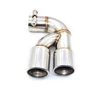 Embout d'échappement pour BMW F20 118i 120i Série 1, tuyau d'échappement en acier inoxydable, embout silencieux d'admission 60 mm Adaptateur D'échappement Unversel(118i Silver)