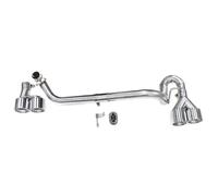Embout D'échappement Pour BMW Série 5 E60 520i 523i 525i Mise À Niveau Pare-chocs Arrière Pour M5 Silencieux À Quatre Sorties Embouts D'éChappement(Argent)
