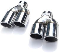 Embout d'échappement pour Mercedes CLK C209 A209 2002-2010 inox chrome 2pcs