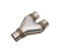 Embout D'echappement pour Silencieux Universel Y Tube 2 "2.25" 2.5 "3" Embouts D'entrée Et Sortie Voiture Échappement Y-Pipe 409 Acier Inoxydable Son Boost Gorge Queue(76MM)