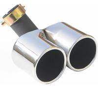 Embout d'échappement pour Smart ForTwo 2007-2014 double tube en acier inoxydable, chromé, 1 pièce