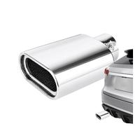 Embout d'échappement pour voiture Extension rectangulaire acier chromé | d'entrée et de sortie Pour tracteur semi-remorque, véhicule automobile, SUV, camping-car Bouche plate double couche