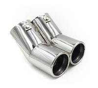 Embout D'Échappement Pour VW Pour Golf 4 Pour Bora Pour Jetta 1SET Tuyau D'échappement Voiture Double Tuyaux Tuyaux En Acier Inoxydable Embouts Silencieux(Argent)