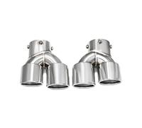 Embout d'échappement quadruple en fibre de carbone, compatible pour les modèles BMW G20, G21, M340i (2019 et plus)(Silver)