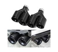 Embout d'échappement quadruple en fibre de carbone et acier inoxydable, Compatible Pour BMW, universel, pour embouts d'échappement performants, embouts de silencieux(ID67MM)