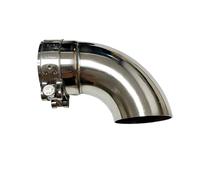 Embout D'Échappement Rond Oblique Inox Raccord Coudé De Sortie En Acier Inoxydable Pour Silencieux D'échappement Automobile(60mm)