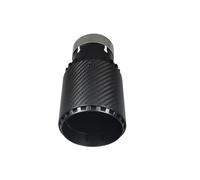 Embout d'échappement Silencieux 1 Pièce Pour VW Pour Golf Gorge Queue En Fiber Carbone Buse D'échappement Bouche Queue Modifiée Tête Balle Tout Noir Muet