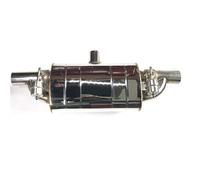 Embout d'échappement Silencieux D'échappement 51/63/76Mm À Soupape Variable Avec Télécommande/pompe À Vide Forme T Universel Une Entrée Deux Sorties Terminal d'échappement(63MM(2.5Inch))