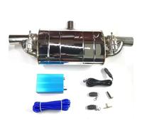 Embout d'échappement Silencieux D'échappement À Valve Variable 51/63/76MM Télécommande/pompe Vide En Acier Inoxydable Universel Forme De T Un Sur Deux Tuyaux d'échappement(63MM+Pump)