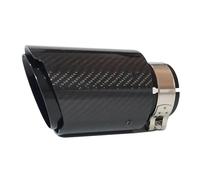 Embout D'Échappement Silencieux D'échappement Universel Droit Pour AK Embouts En Acier Inoxydable Noir Et Fibre Carbone Échappement Gorge(63 Inlet 114 Outlet)
