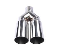 Embout D'échappement Silencieux D'échappement Universel En Acier Inoxydable Double Cylindre Entrée 63mm Sortie 76mm Pour Remplacement Du Système De Voiture