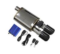 Embout d'échappement Silencieux Système D'échappement Acier Inoxydable Contrôle Soupape Électrique Kit Tuyau Angle Réglable Buse Carbone Terminal d'échappement(LEFT 70MM C)