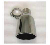 Embout d'échappement Silencieux Universel À Bord Plat Unique En Acier Inoxydable Gorge Queue Modification Voiture Tuyau D'échappement 2022 2023 H7 Tuyaux d'échappement(63MM IN-76MM OUT)