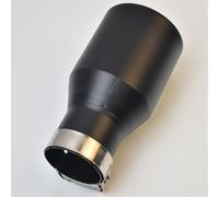 Embout d'échappement Silencieux Universel À Bride Bouclée En Acier Inoxydable Pour Voiture 1 Pièce Embout Noir Mat Tuyau D'extrémité Tuyaux d'échappement(ID 48 OD 89mm)