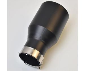 Embout d'échappement Silencieux Universel À Bride Bouclée En Acier Inoxydable Pour Voiture 1 Pièce Embout Noir Mat Tuyau D'extrémité Tuyaux d'échappement(ID 60 OD 101mm)