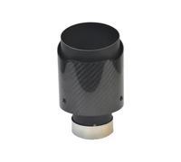 Embout D'Échappement Silencieux Universel Noir Brillant En Fibre Carbone Et Acier Inoxydable Pour Embouts D'échappement Voiture X5 323 Car Tail Throat Tuyau(IN54- OUT101MM)
