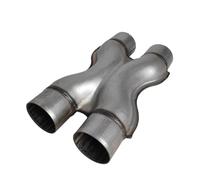 Embout d'échappement Silencieux XPipe Système D'entrée/sortie Universel Pouces, Double Adaptateur Pointe Silencieux Aluminisé, Connecteur Tuyau D'échappement À Quatre Voies