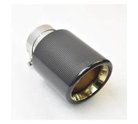 Embout D'échappement Simple En Carbone Doré, 1 Pièce, Tuyau De Silencieux À Bord Biseauté Brillant, Pour E71 E46 X5 F15 Embout Pot D’Échappement(66-101MM)