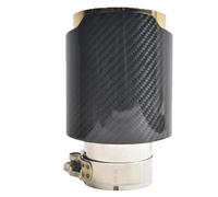 Embout D'éChappement Sorties D'échappement Dorées En Fibre De Carbone Brillante Embouts Silencieux Modifiés Pour Voiture Sifflet D'éChappement(76-101mm)