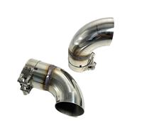 Embout D'échappement Suppresseur De Tuyau D'échappement En Acier Inoxydable 304, 1 Pièce, Connexion Coudée De Sortie, Accessoires De Voiture Silencieux(42MM(Fit 39MM Pipe))