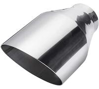 Embout D'échappement Traype Voiture Universal 57mm101mm De Tuyau D'échappement D'angle Silencieux Buse Sortie À Angle 2,25 Pouces D'entrée 4
