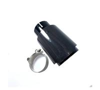 Embout D'échappement Tuyau D'échappement Unique, Universelle Pour Voiture, Entièrement Carbone, Couvercle Noir Brillant, Embout Silencieux Acier Inoxydable Silencieux(ID 60mm-OD 114mm)