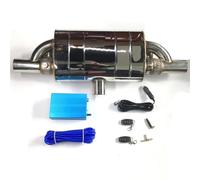 Embout d'échappement Tuyau D'échappement Voiture Pompe À Vide Silencieux Soupape Variable Télécommande Acier Inoxydable Universel Forme T Un Deux Sorties 63Mm Terminal d'échappement(2.5 inch (63mm) C)