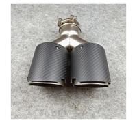 Embout D'echappement Une Pièce Modèle Y Double Embouts D'échappement en Carbone Tuyaux D'extrémité Embouts Silencieux en Carbone Style De Voiture en Carbone Mat Gorge Queue(in 51 Out 101 MM)