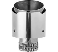 Embout D'échappement Universal Tuyau Suffleur D'échappement Bout De Queue 63mm En 114mm OUT Auto La Arrière TIP TOUCHE MODIFIÉE(Argent)