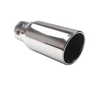 Embout D'échappement Universel 1,5"-2,5" Entrée, 3" Sortie Avec Colliers Adaptateurs Longueur 8 Boulonné Pour Tuyaux 75"/2"/2,25"/2 Tuyau D'échappement(Polished Silver)