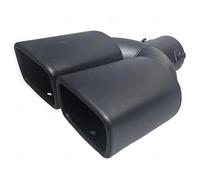 Embout D'échappement Universel À Double Sortie Pour Voiture, Embout De Silencieux Arrière En Acier Inoxydable À Bouche Carrée Tuyau D'échappement Voiture(Matte Black Straight)