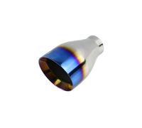 Embout D'échappement Universel En Acier Inoxydable 1 Pièce Sortie Ovale Inclinée 60 Mm 102 Mm Extrémités Tuyau D'échappement Voiture(Blue With Logo)