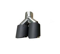 Embout D'échappement Universel En Fibre De Carbone For Automobile, 1 Pièce, Double Sortie, Mat(63mm IN-101mm OUT a)