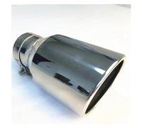 Embout D'échappement Universel Noir Réaménagement Véhicule En Acier Inoxydable Gorge Queue Silencieux Modification Voiture Pot D'échappement(60MM IN-101MM OUT)