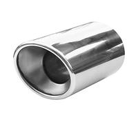 Embout d'échappement universel pour sport, tuning, aspect acier inoxydable, ovale, jusqu'à 48 mm, chromé AutoHobby